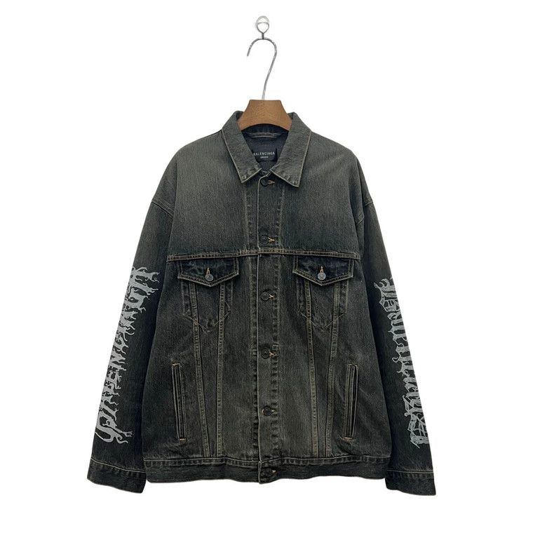 Balenciaga Balenciaga New Year Washed Graffiti logo Unicorn Arm Denim Size US XS / EU 42 / 0 - 2 Thumbnail