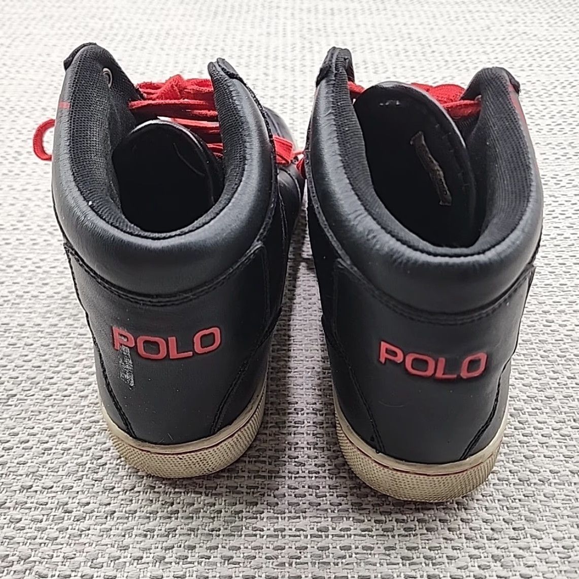 Polo Ralph Lauren Ralph Lauren Leather High Top Sneakers Mens 10.5 D Vance Black Big Pony Size US L / EU 52-54 / 3 - 7 Thumbnail