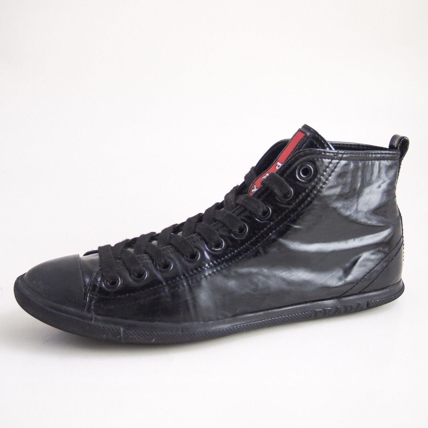 Prada High Top Sneakers 3T4998 Black Womens EU 38 US