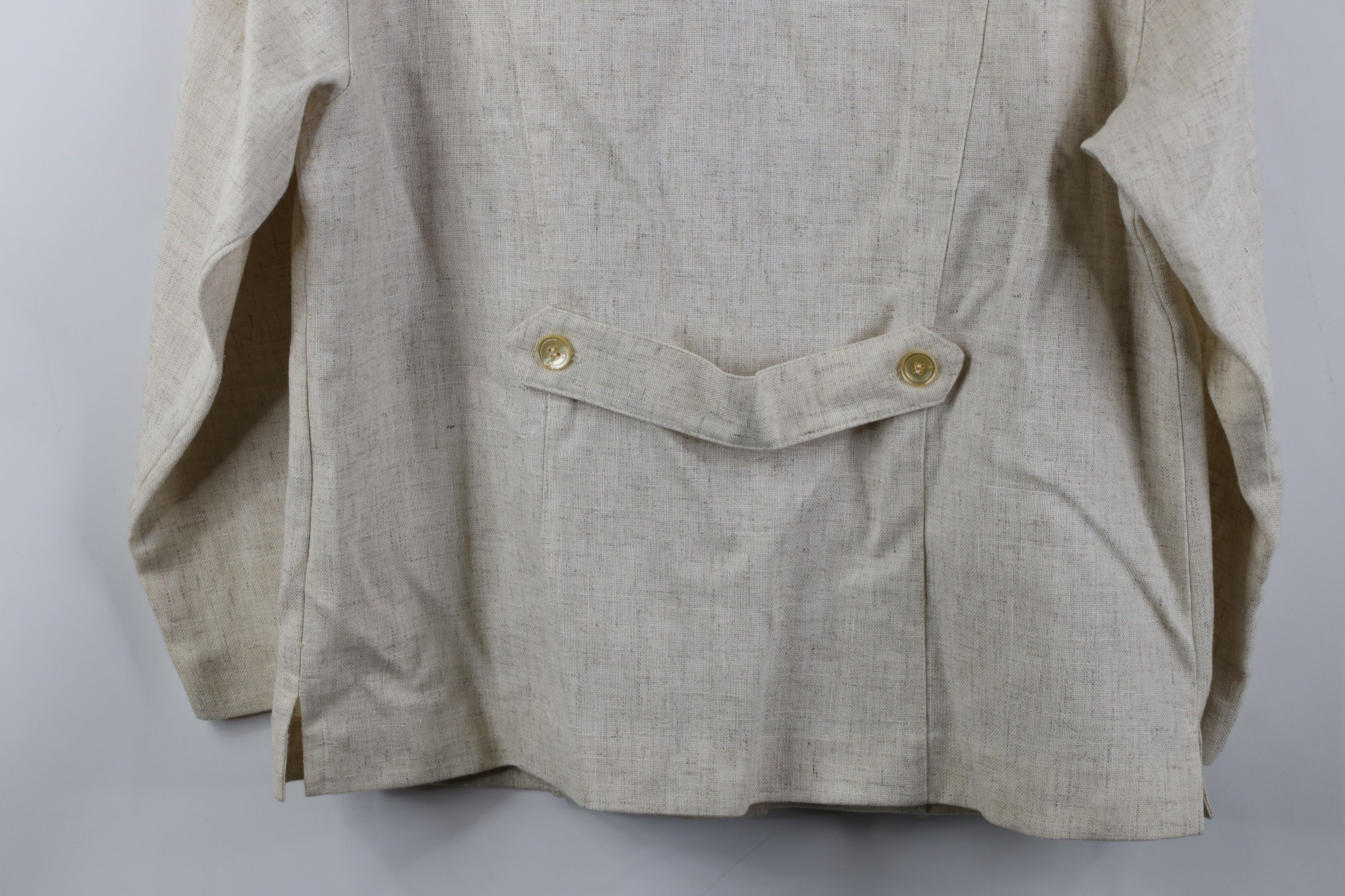 Vintage Vintage 60s Streetwear Flax Linen Blazer Jacket USA Size XXL / US 16-18 / IT 52-54 - 16 Thumbnail