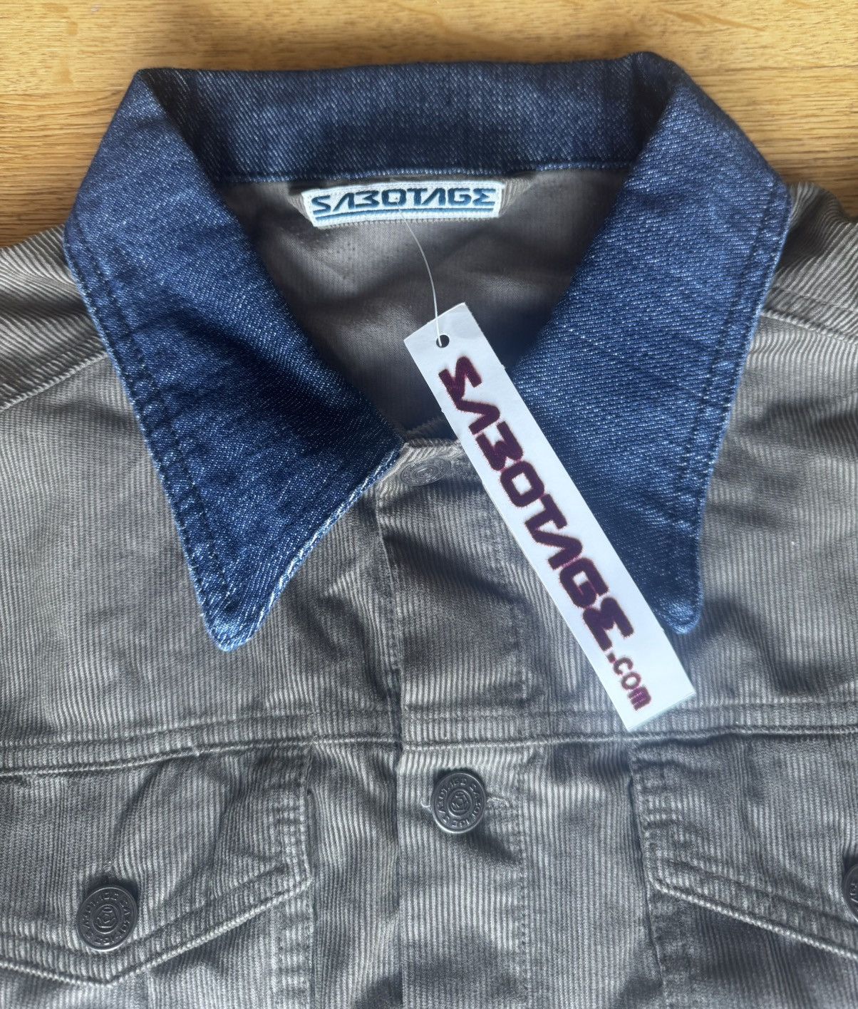 Walter Van Beirendonck Sabotage Cord Trucker Jacket — 1990s / NOS with Tag Size US L / EU 52-54 / 3 - 12 Thumbnail