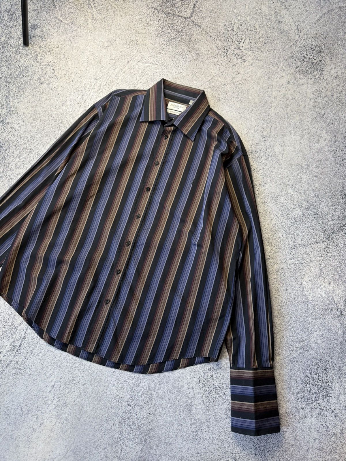 Vintage Yves Saint Laurent Classic Wedding Shirt with Cufflinks Size US XL / EU 56 / 4 - 7 Thumbnail