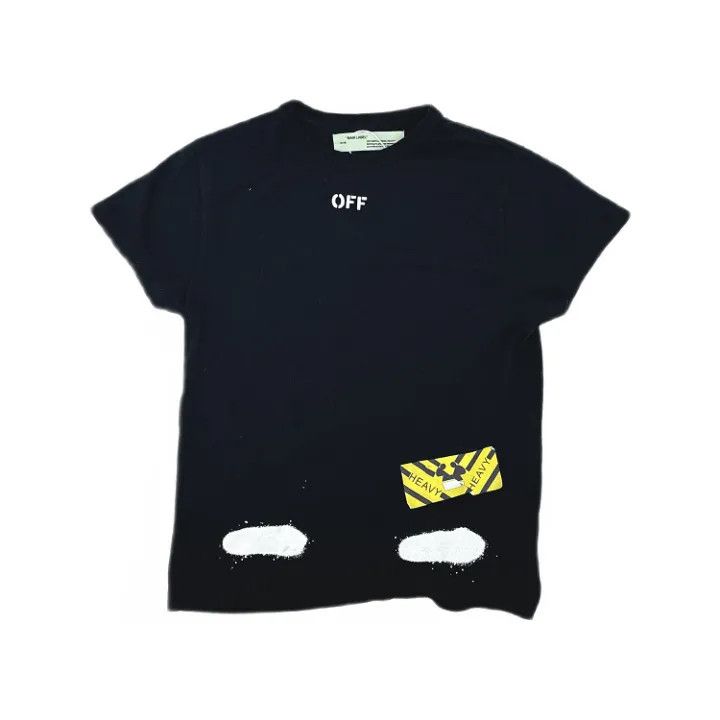 Off-White Off-White Black Short Sleeve Tee with Print 0079 Size US XXS / EU 40 - 1 Thumbnail