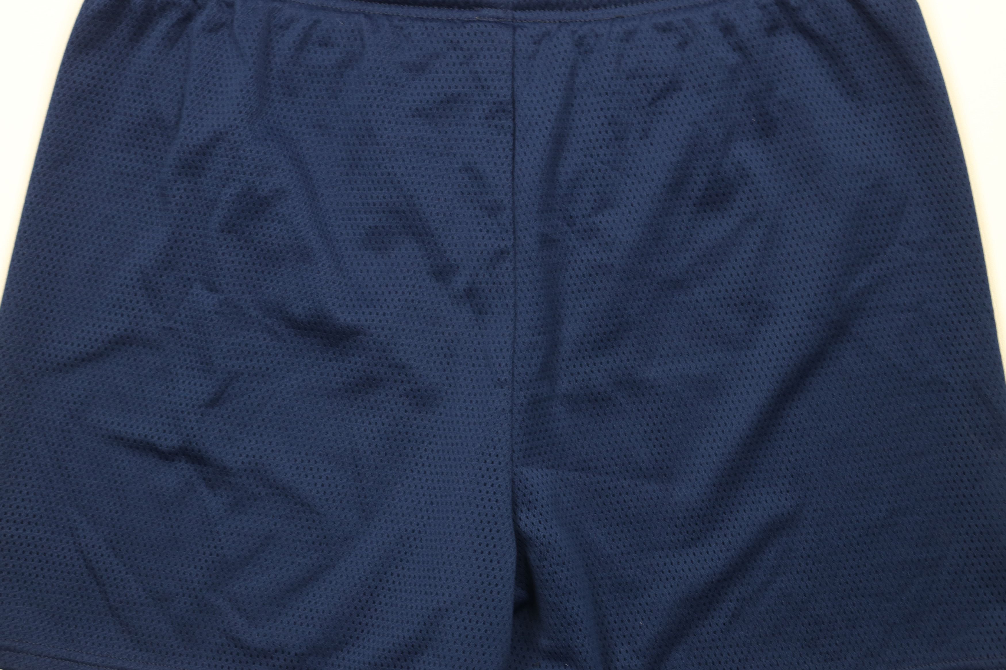 Nike × Vintage Vintage 90s Nike Mini Swoosh Above Knee Shorts Blue Mesh 5" Size US 36 / EU 52 - 10 Thumbnail