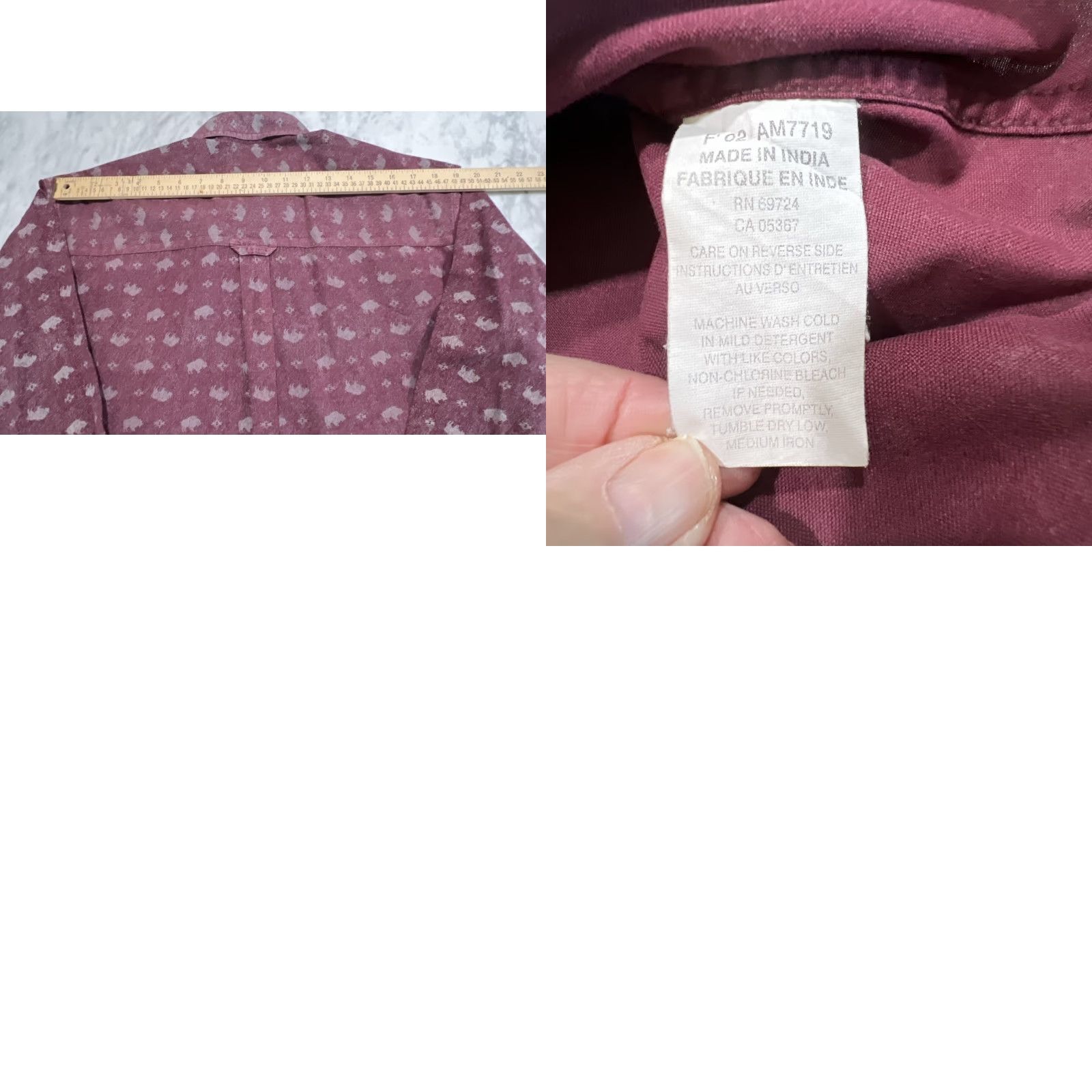 Gloverall Columbia Button Down Long Sleeve Shirt Men’s M Buffalos Aztec Allover Cotton Red Twill Pockets Size US M / EU 48-50 / 2 - 8 Thumbnail