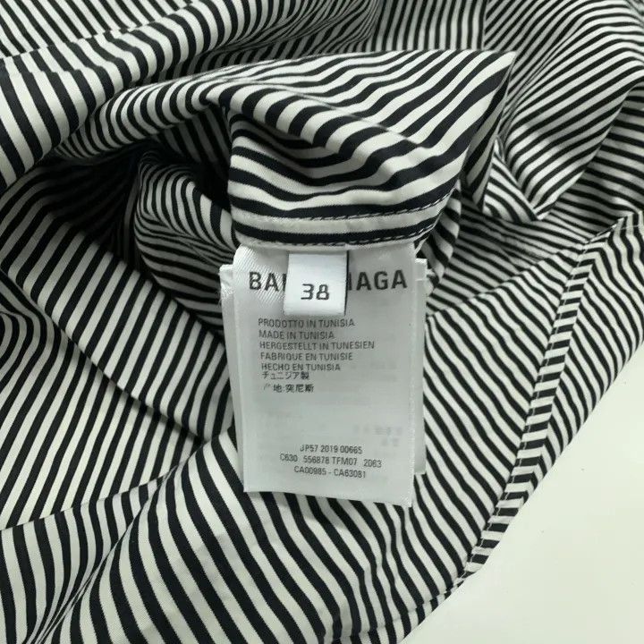 Balenciaga Balenciaga Balenciaga Striped Logo Long Sleeve Shirt -2507 Size US M / EU 48-50 / 2 - 2 Thumbnail