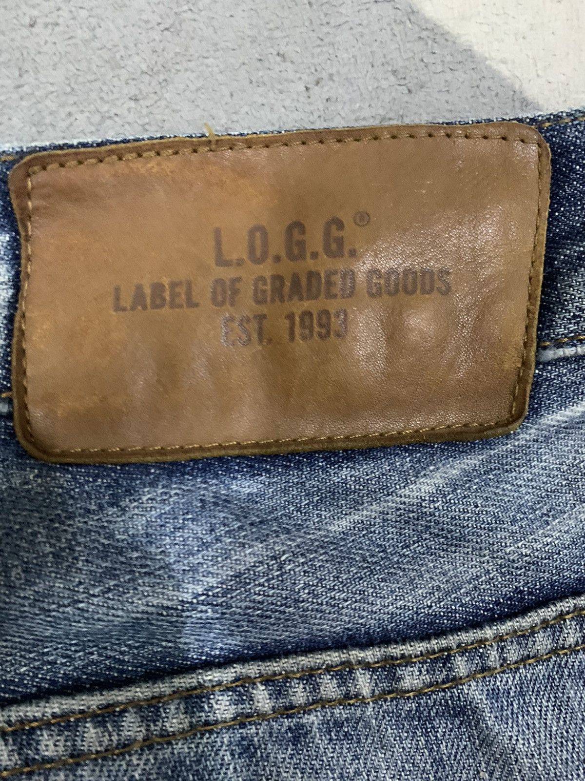L.O.G.G. Y2K L.O.G.G. Double Knees Patches Loose Distressed Jeans Size US 35 - 13 Thumbnail