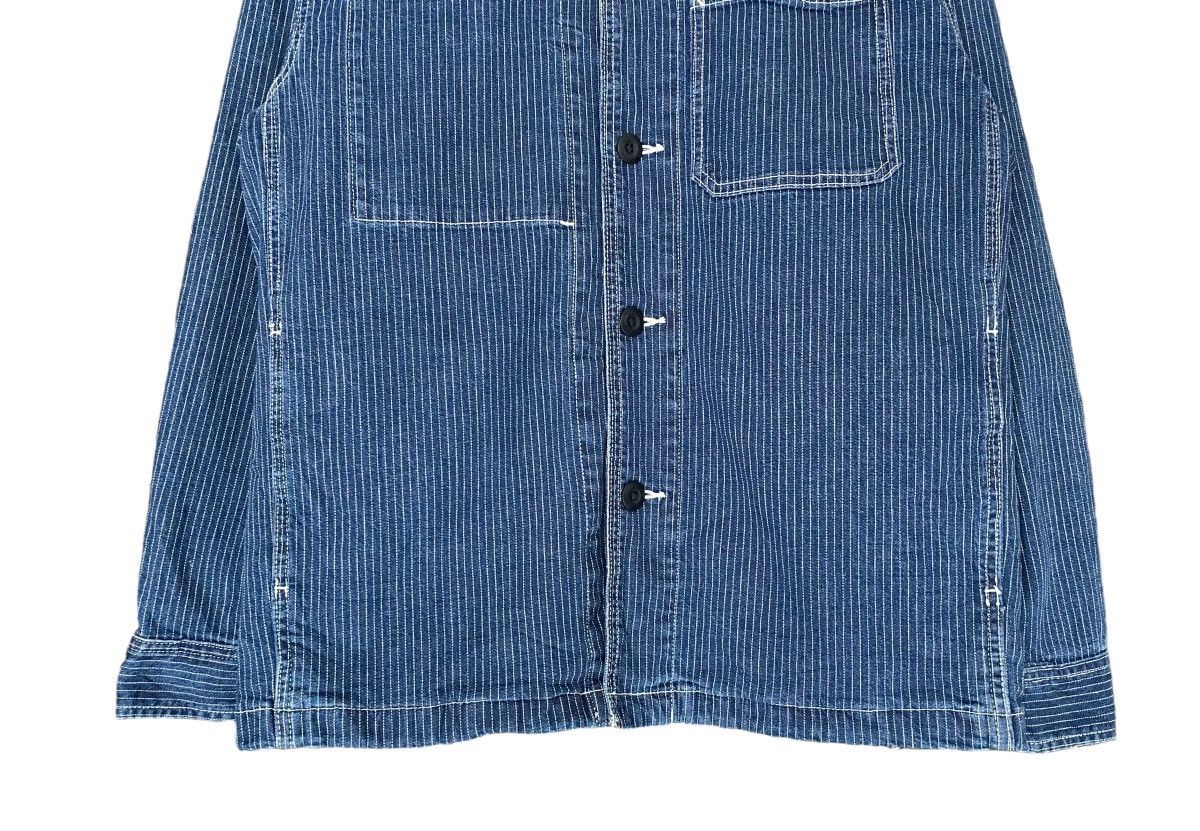 Uniqlo Rare UNIQLO Wabash Stripes Chore Denim Jacket sz M Size US M / EU 48-50 / 2 - 4 Thumbnail