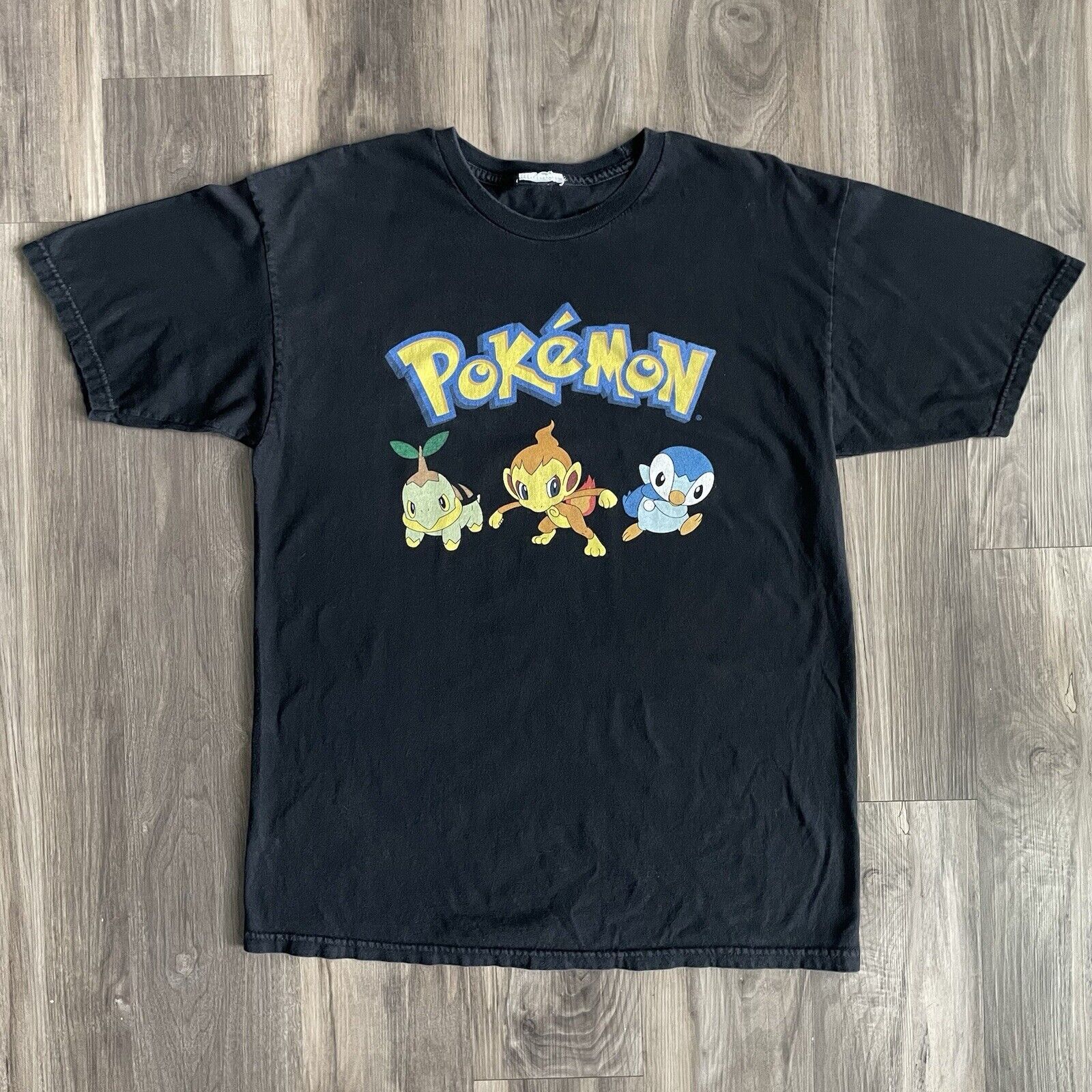 Pokemon × Vintage Vintage Pokemon Sinnoh Starter T-Shirt Size L Black 2007 Size US L / EU 52-54 / 3 - 1 Thumbnail