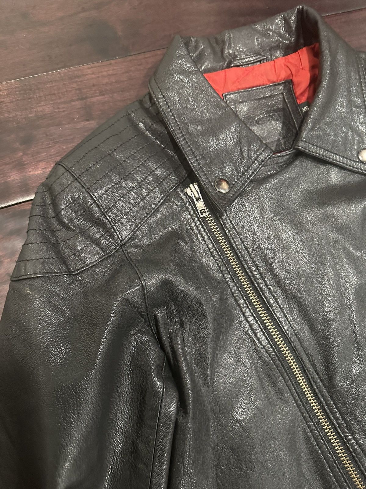 Asos Asos leather biker jacket Size US XS / EU 42 / 0 - 3 Thumbnail