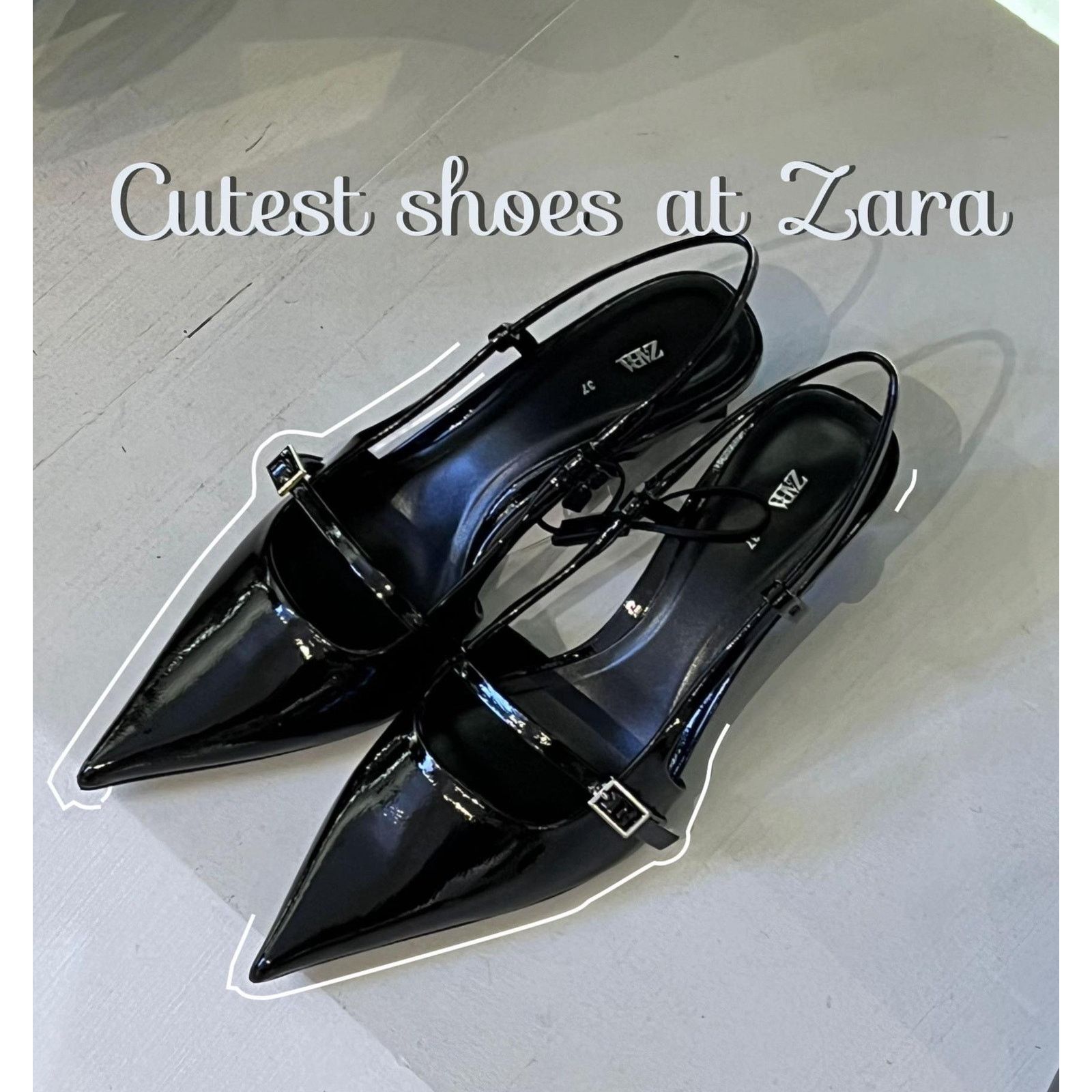 Zara ZARA Black Patent Slingbacks NWT Size 8 Size US 8 / IT 38 - 14 Thumbnail
