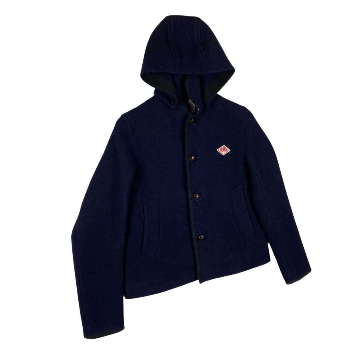 Danton Vintage Danton Vetements Travail Hoodie Wool Button Jacket Size US S / EU 44-46 / 1 - 3 Thumbnail