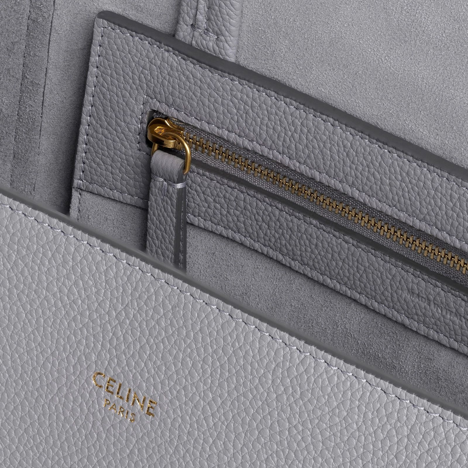 Celine o1bcso1str1024 Size: OS / Cabas Small Tote Bag in Grey Size ONE SIZE - 4 Thumbnail