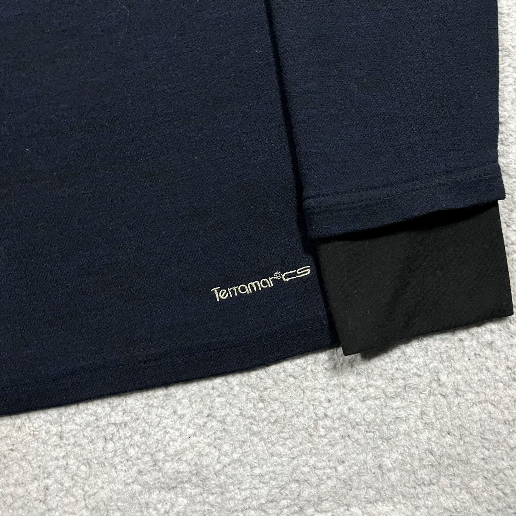 Layer 8 Terramar 1/4 Zip Mens L Base Layer Pullover Climasense Outdoor Thermal Wool Blue Shirt/Top Size US L / EU 52-54 / 3 - 6 Thumbnail