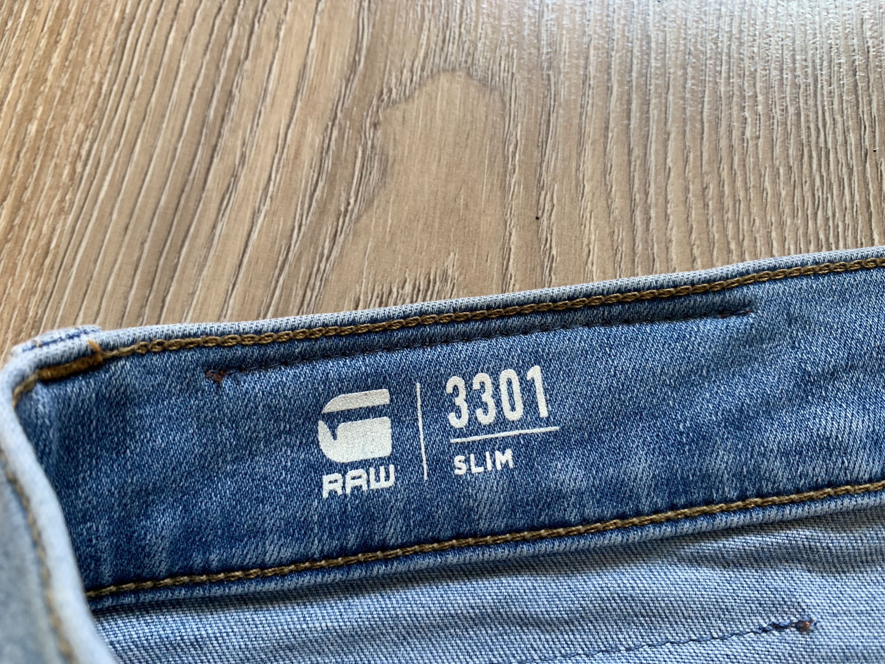 G-Star × Vintage G Star Raw 3301 Slim Denim Jeans Size US 34 / EU 50 - 9 Thumbnail