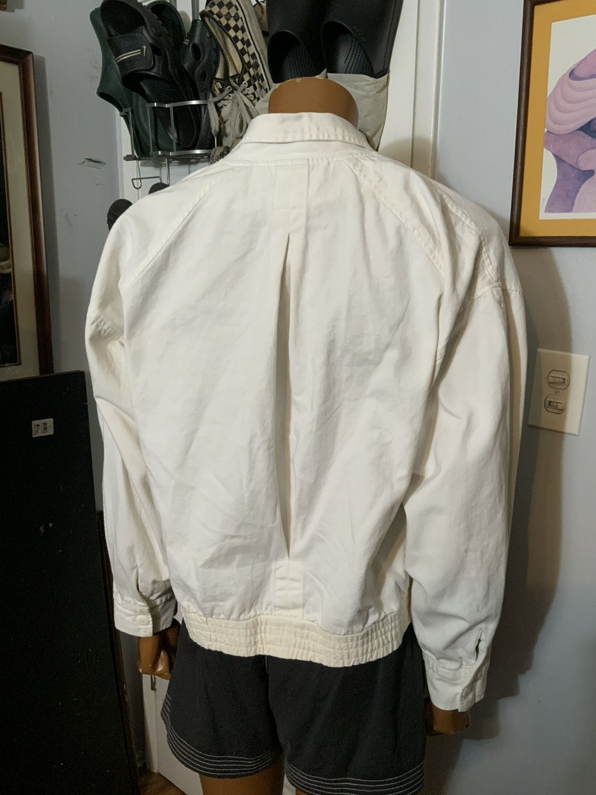 Point Zero × Vintage Vintage 80s Point Zero Batwing Cropped Retro Canvas Jacket Size US XL / EU 56 / 4 - 12 Thumbnail