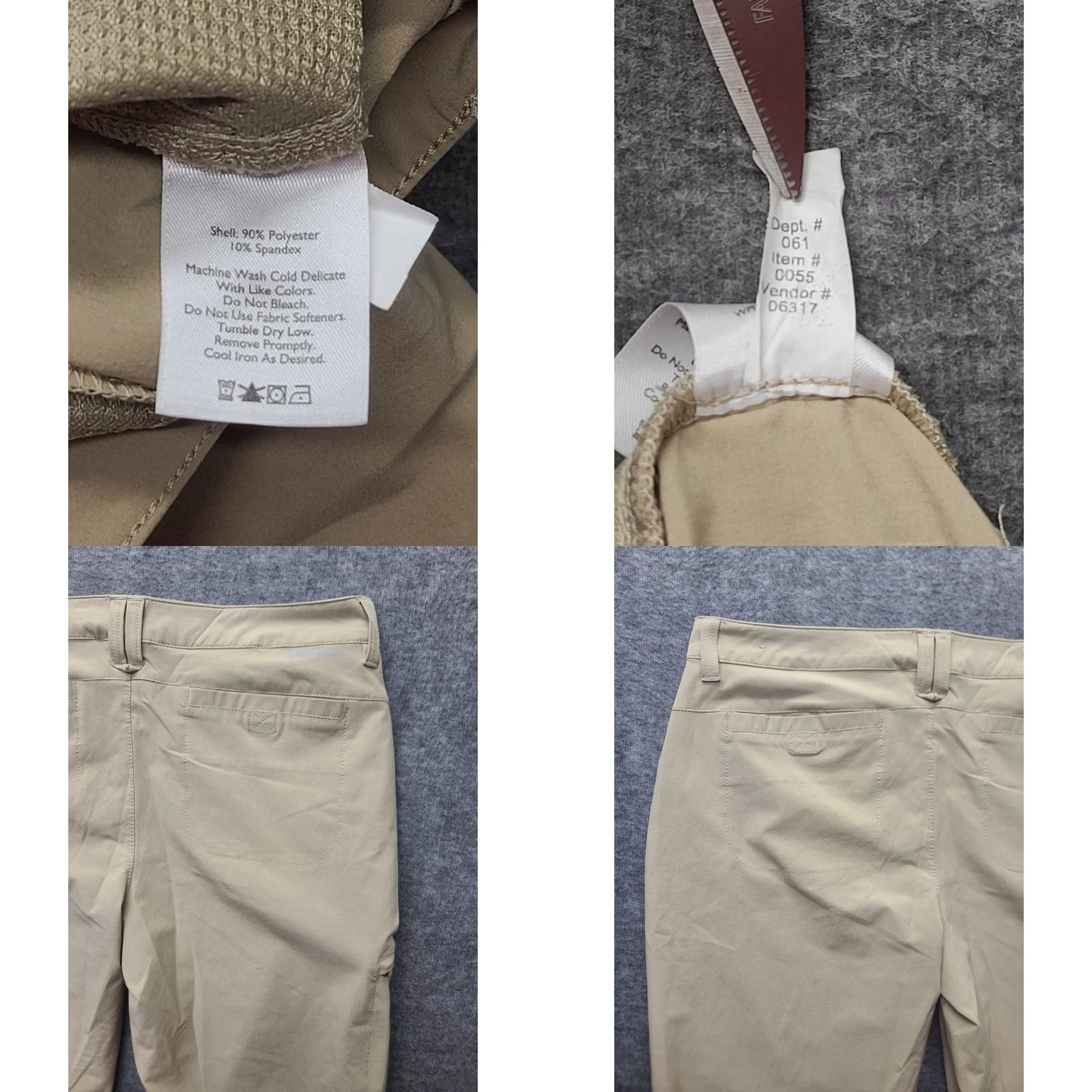 Eddie Bauer Eddie Bauer Capri Womens 10 Relaxed Fit Mid Rise Outdoors Hiking Quick Dry Capri Pants Beige 32 in Inseam 21 in Size ONE SIZE - 8 Thumbnail