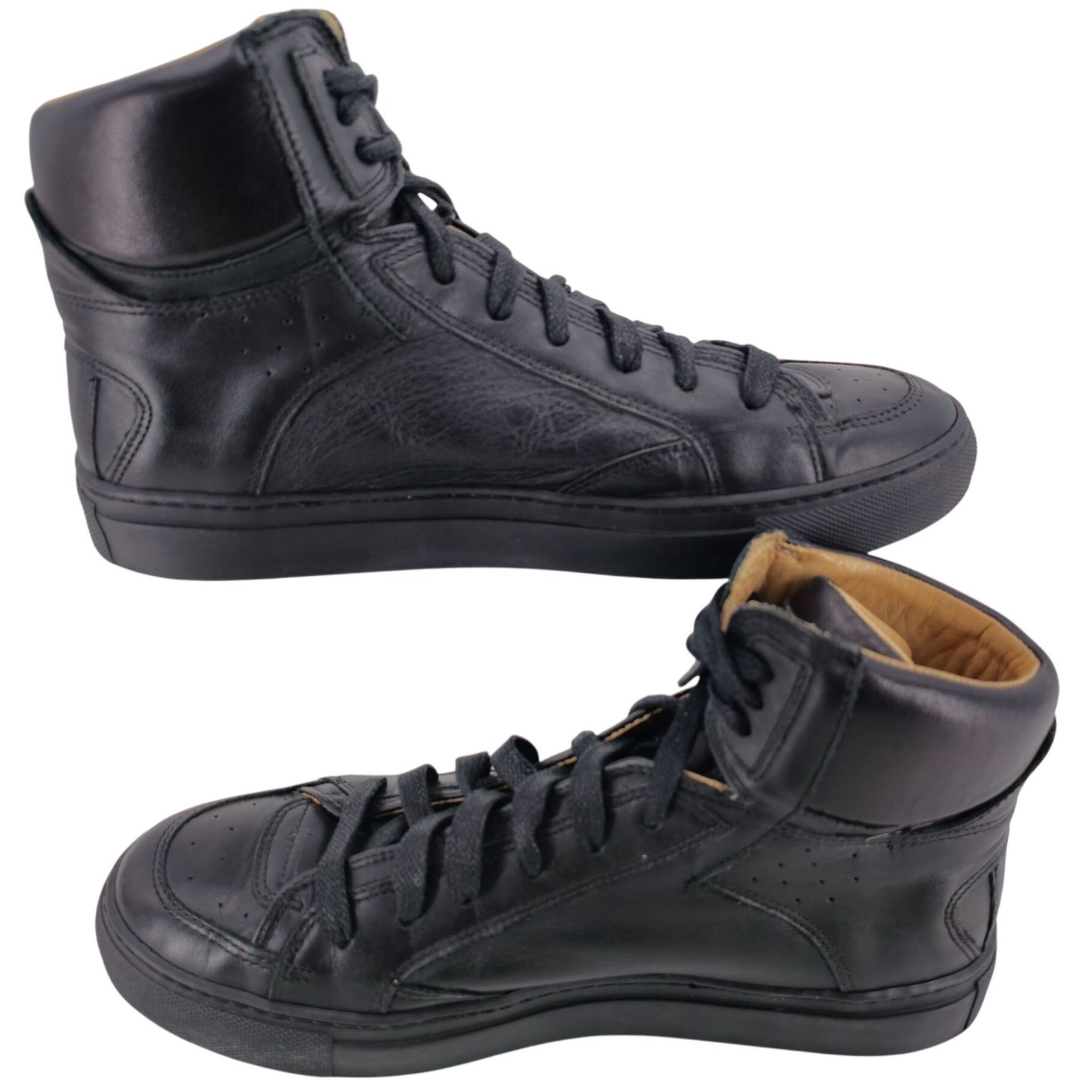 Maison Margiela MM6 Maison Margiela Black Nappa Calfskin High Top Sneakers 7 Size US 7 / EU 40 - 9 Thumbnail