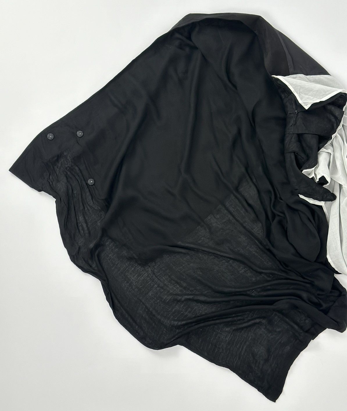 Yohji Yamamoto Yohji Yamamoto S/S Left Side Double Layered Maxi-Skirt Size 29" - 8 Thumbnail
