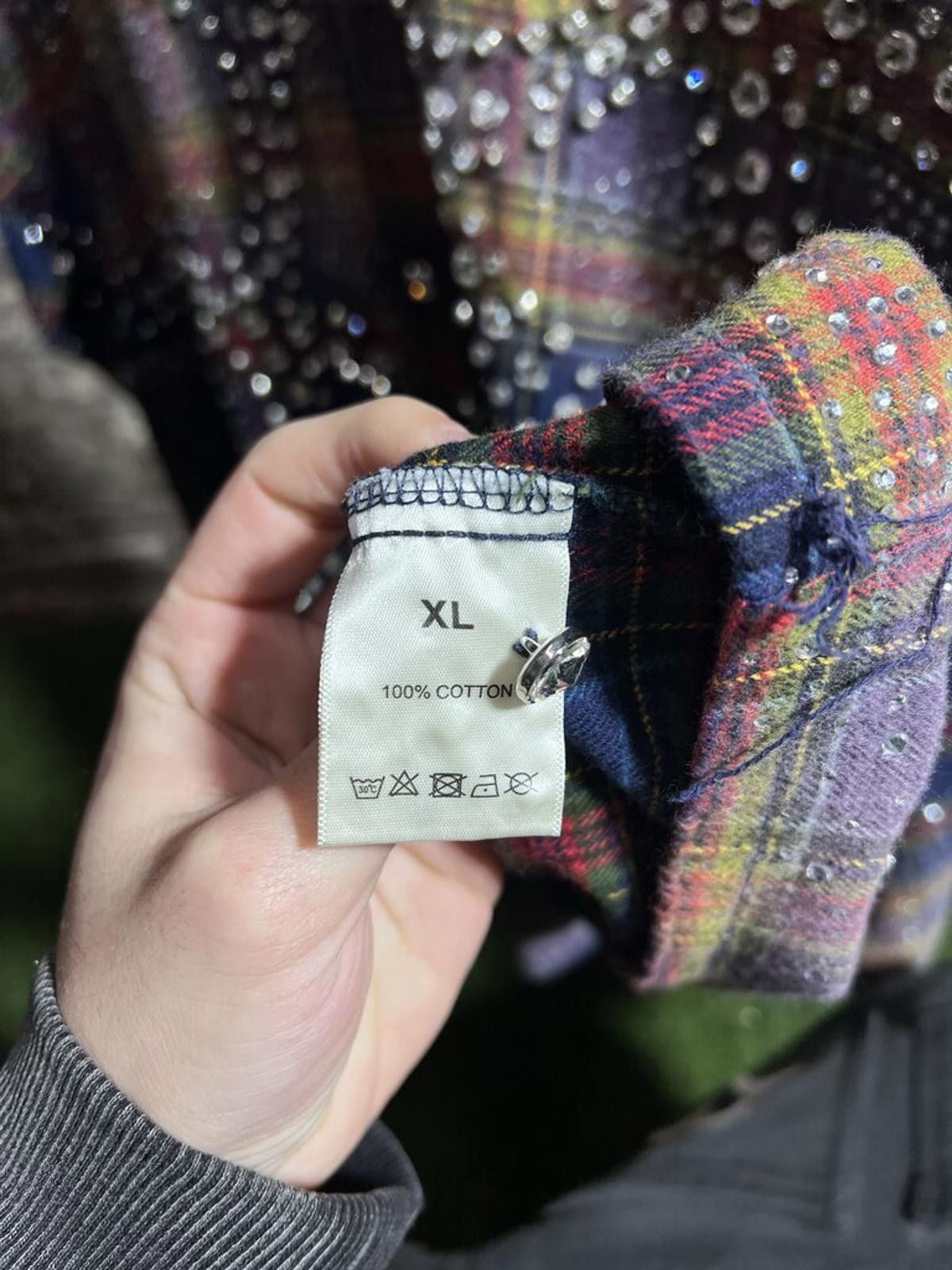 Other Vale State Rhinestone Flannel Multi Color Sz. XL Size US XL / EU 56 / 4 - 4 Thumbnail