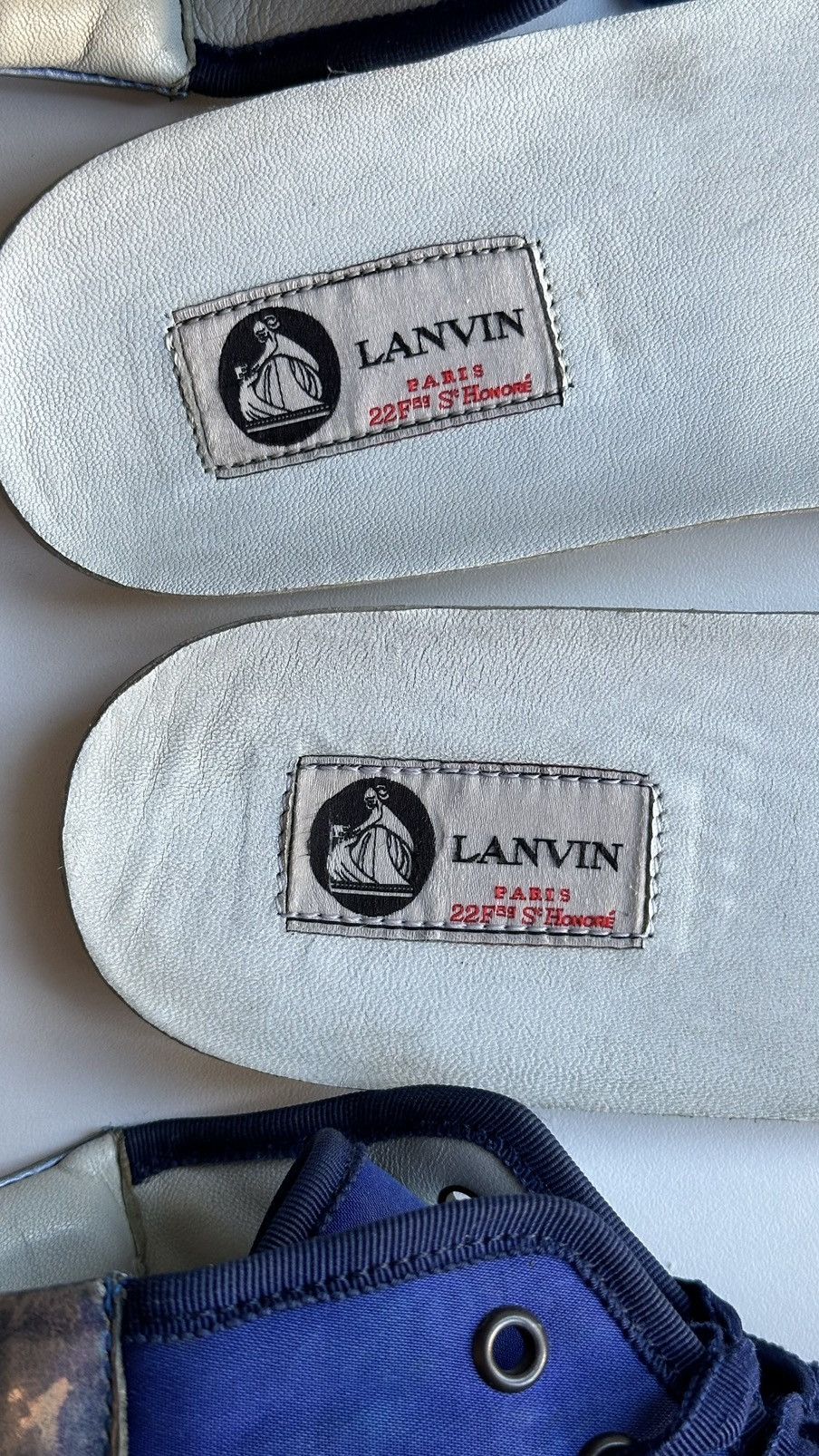 Lanvin Lanvin Nylon & Leather Blue High Top Sneakers Italy Size 41 Size US 8 / EU 41 - 12 Thumbnail
