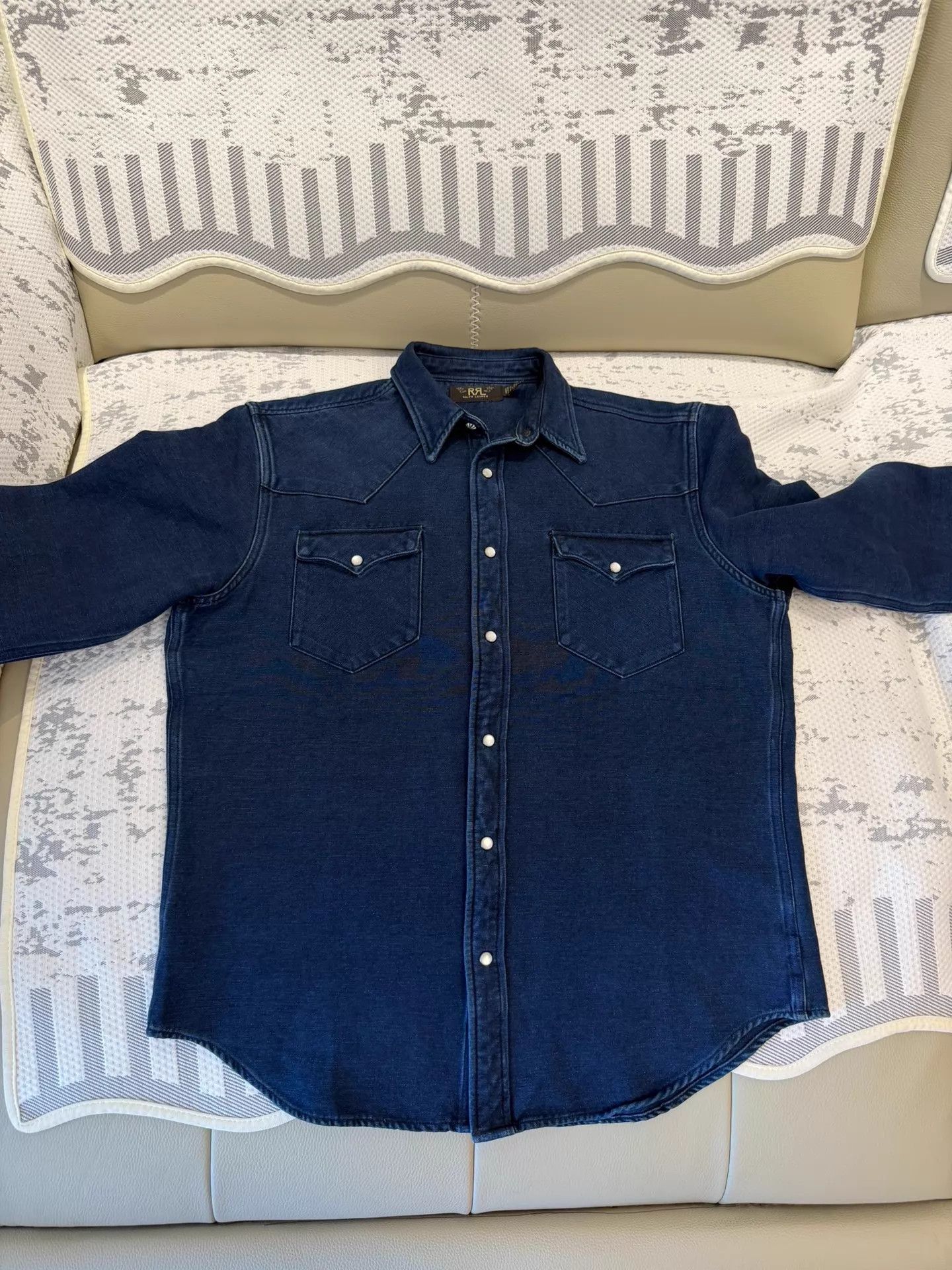 Polo Ralph Lauren Ralph Lauren Double RL FW25 Men's Long Sleeve Denim Shirt L Size US L / EU 52-54 / 3 - 2 Thumbnail