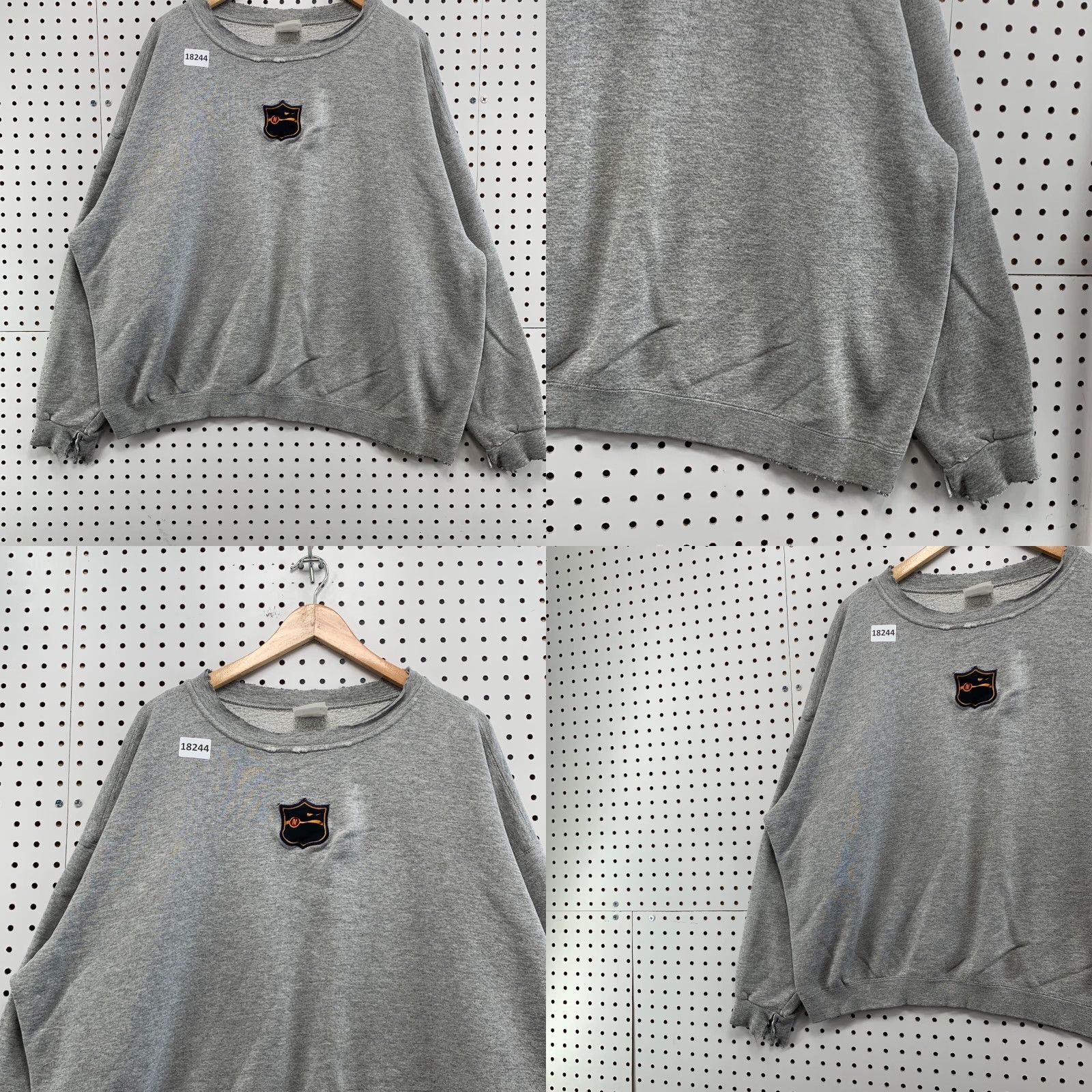 Nike VINTAGE 90s Nike Crew Neck Sweatshirt Adult XL Gray Center Swoosh Embroidered Mens Size US XL / EU 56 / 4 - 8 Thumbnail