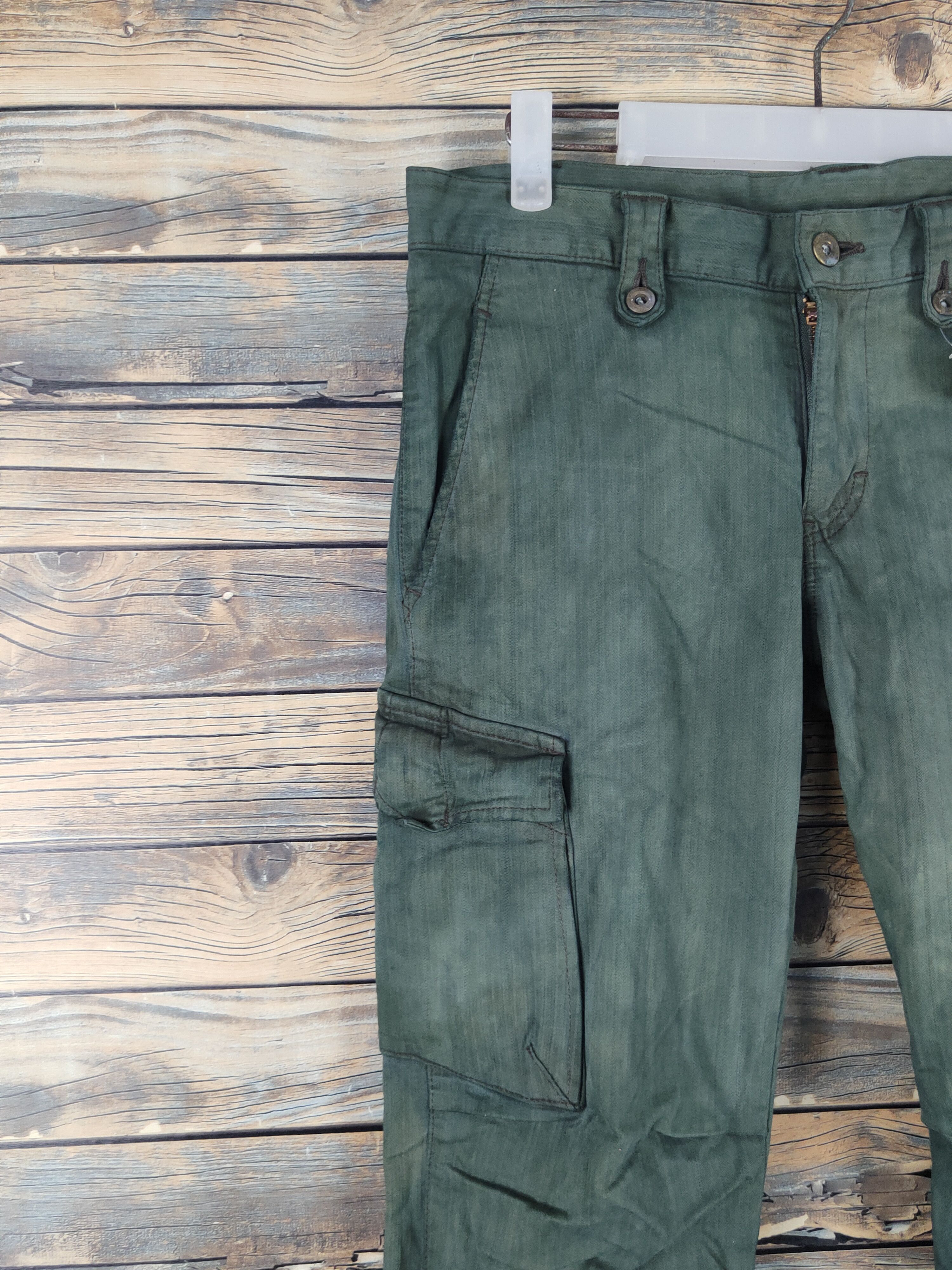 BIGI Bigi Green faded Multipocket Tactical Cargo Pants #W2099 Size US 31 - 3 Thumbnail