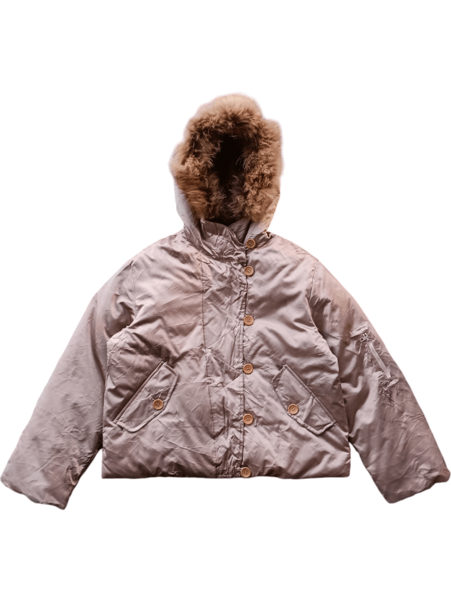Vintage 💔24H DELETE💔Penny black fur puffer boxy jacket Size US M / EU 48-50 / 2 - 1 Thumbnail