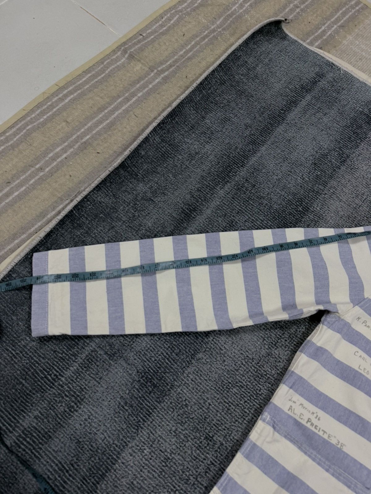 Denime Denime Dungaree Shawl Color Handloom Striped Jacket Size US S / EU 44-46 / 1 - 20 Thumbnail