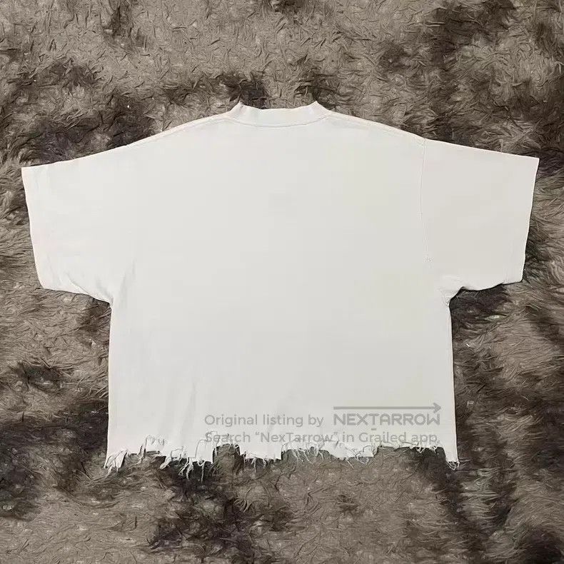 Balenciaga Balenciaga Double Ring Long Sleeve Hem Destroyed Short Sle Size US M / EU 48-50 / 2 - 2 Thumbnail