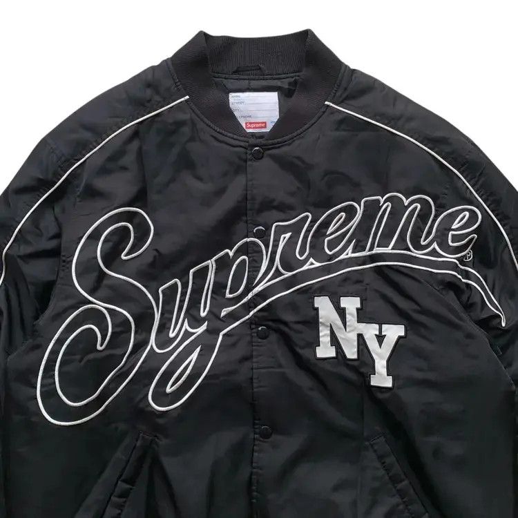 Supreme Supreme FW20 Script Contrast Varsity Jacket Size US XL / EU 56 / 4 - 2 Thumbnail