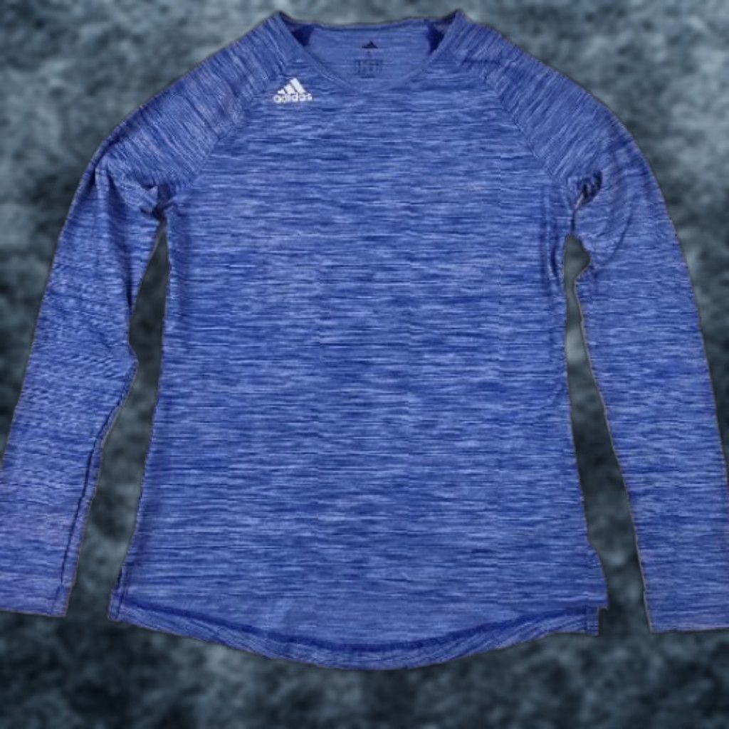 Adidas Adidas HILO Long Sleeve Volleyball Jersey S Blue Heathered Aeroready Size S / US 4 / IT 40 - 1 Thumbnail
