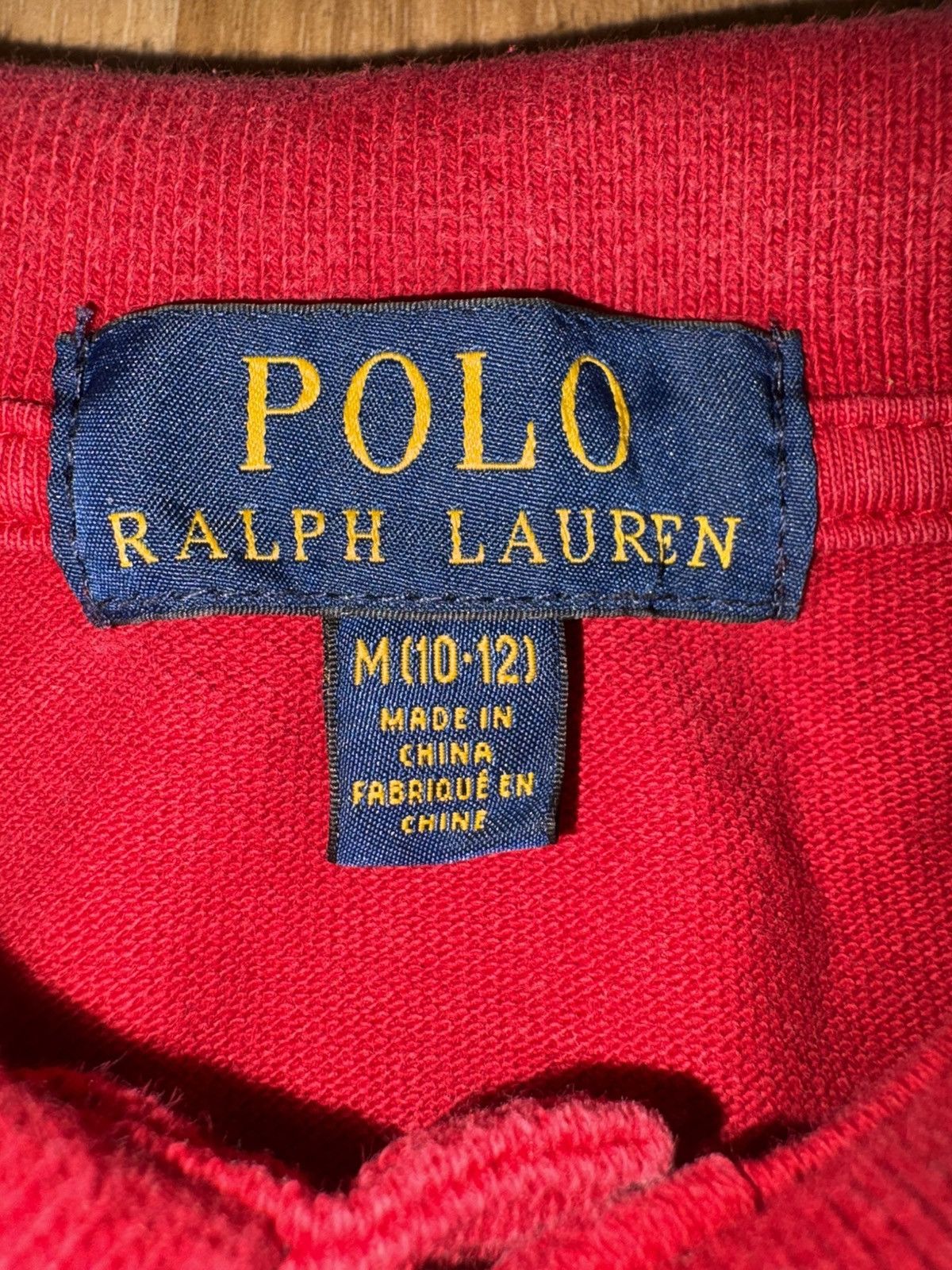 Polo Ralph Lauren Polo RL Red Long Sleeve Polo USA Flag Patch kids M (10-12) Size US XXS / EU 40 - 8 Thumbnail