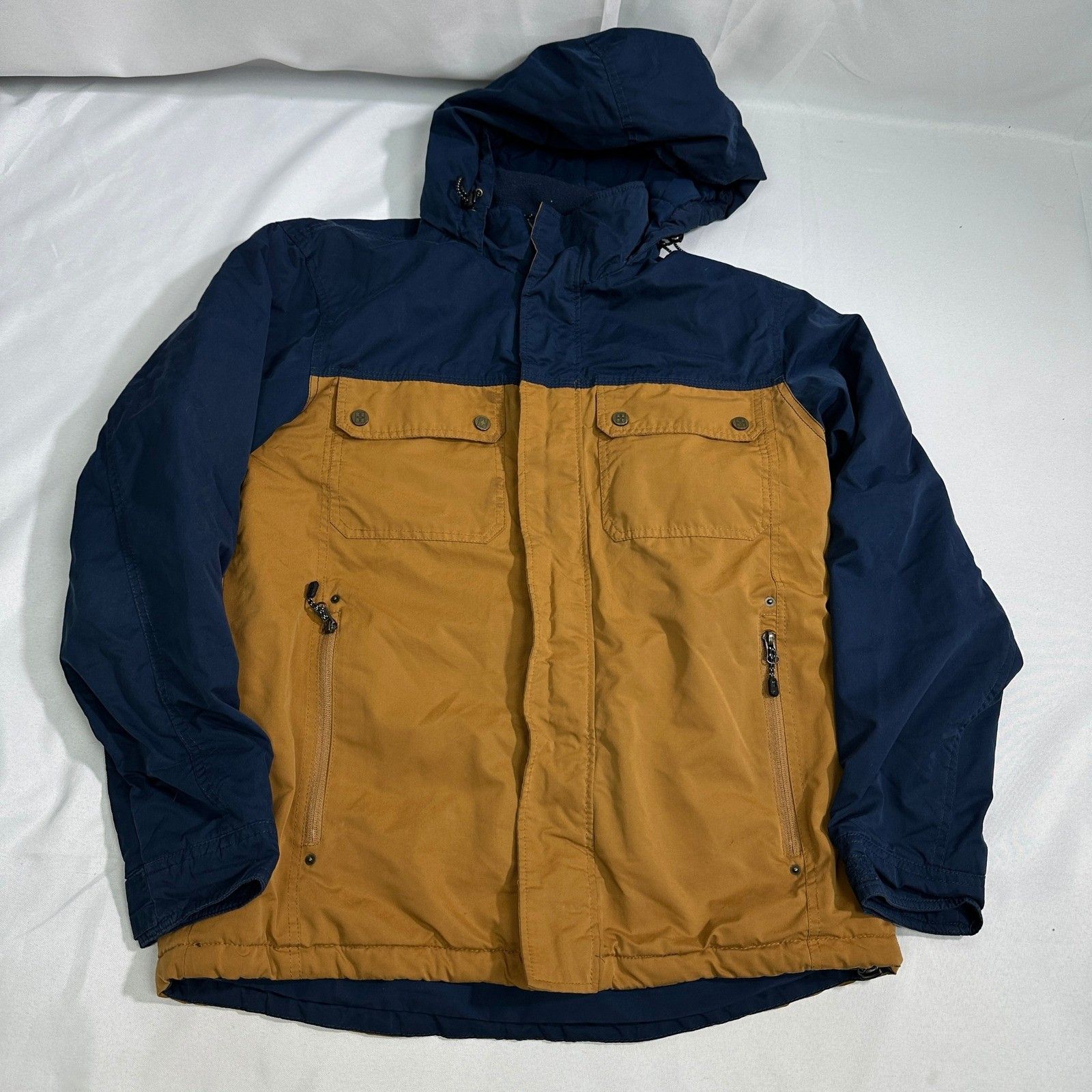 Other Swiss Tech Men's Jacket Size Small Brown Blue Hooded Coat Size US S / EU 44-46 / 1 - 1 Thumbnail