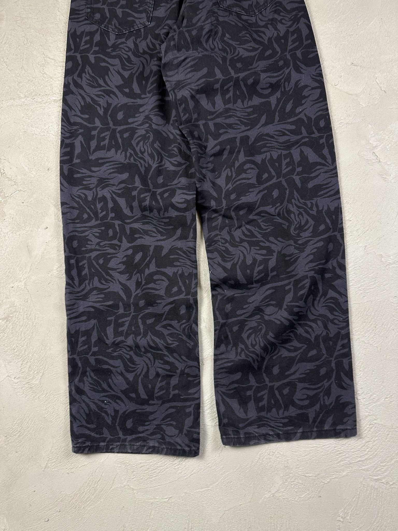 H&M Vintage Y2k No Fear H&M Fullprint Oversized Baggy Pants Size US 30 / EU 46 - 7 Thumbnail