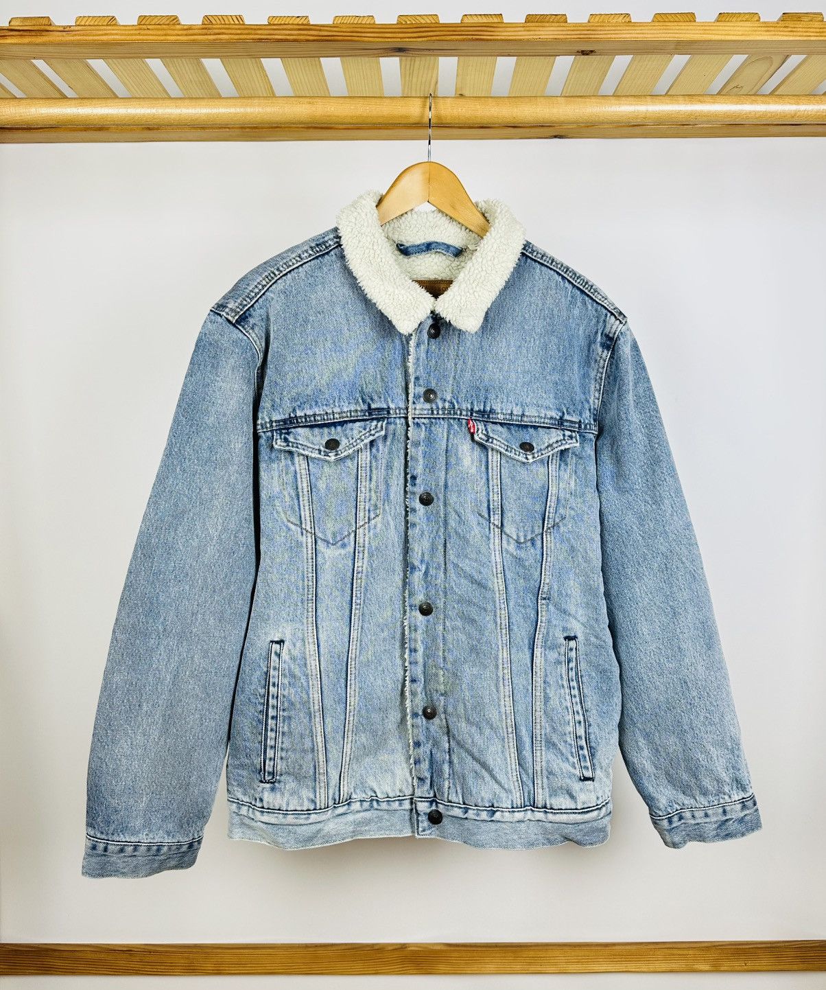Vintage Levi's Premium Denim Sherpa Jacket Size XL