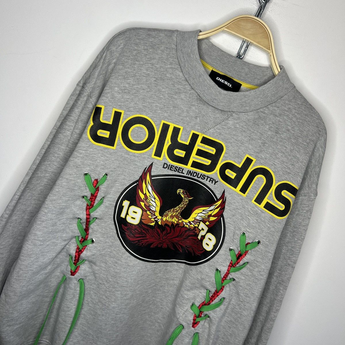 Diesel × Japanese Brand Diesel Superior size M Sweatshirt Avant Garde Crewneck Grey Size US M / EU 48-50 / 2 - 4 Thumbnail