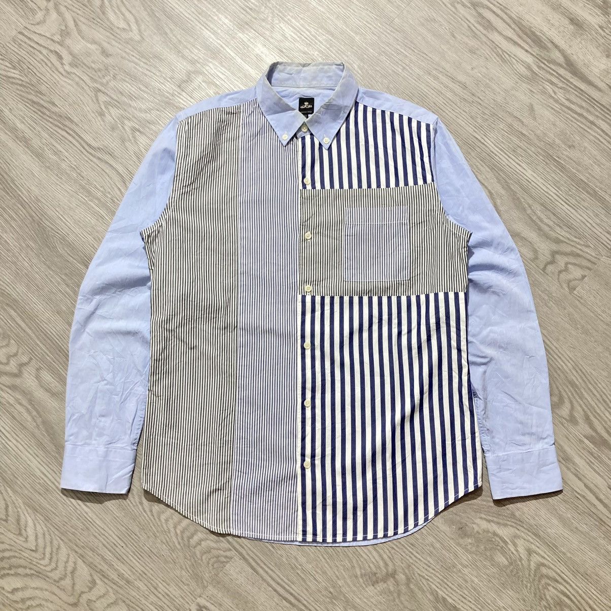 semanticdesign 2000s Semanticdesign Stripe Pattern Shirt CDG Style Designer Size US M / EU 48-50 / 2 - 1 Thumbnail