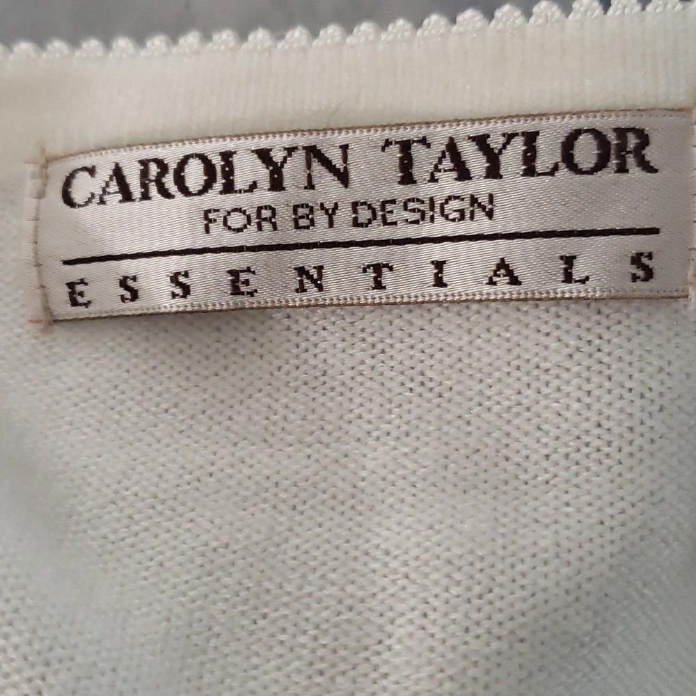 Designer CT902 Carolyn Taylor White Round Neck Sweater XL Size XL / US 12-14 / IT 48-50 - 4 Thumbnail