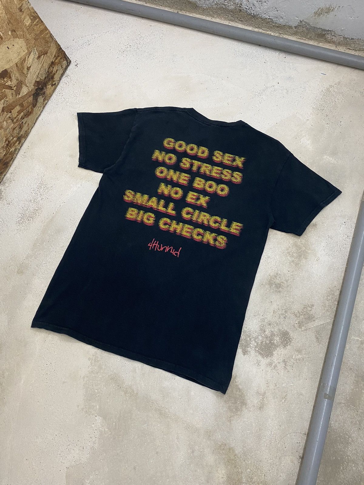 4HUNNID × Rap Tees 4 Hunnid Worn by Rapper YG Poem Good Sex No Stress Faded Size US M / EU 48-50 / 2 - 3 Thumbnail
