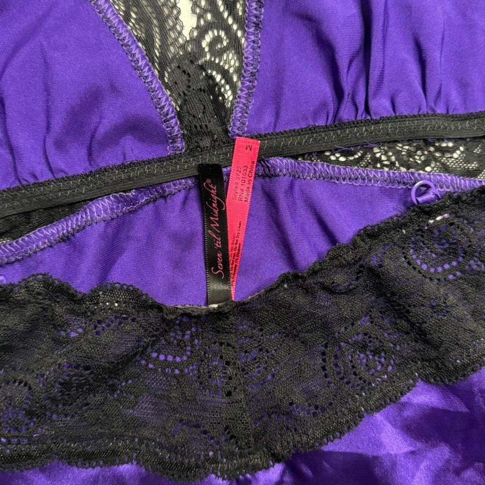 Other Seven TIL Midnight Gothic Grunge Lace Purple dress size m Size M / US 6-8 / IT 42-44 - 3 Thumbnail