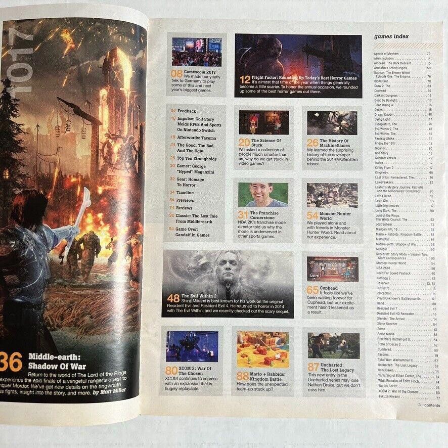 Designer Game Informer Issue #294 OCT 2017 MIDDLE EARTH OoP Hype Size ONE SIZE - 7 Thumbnail