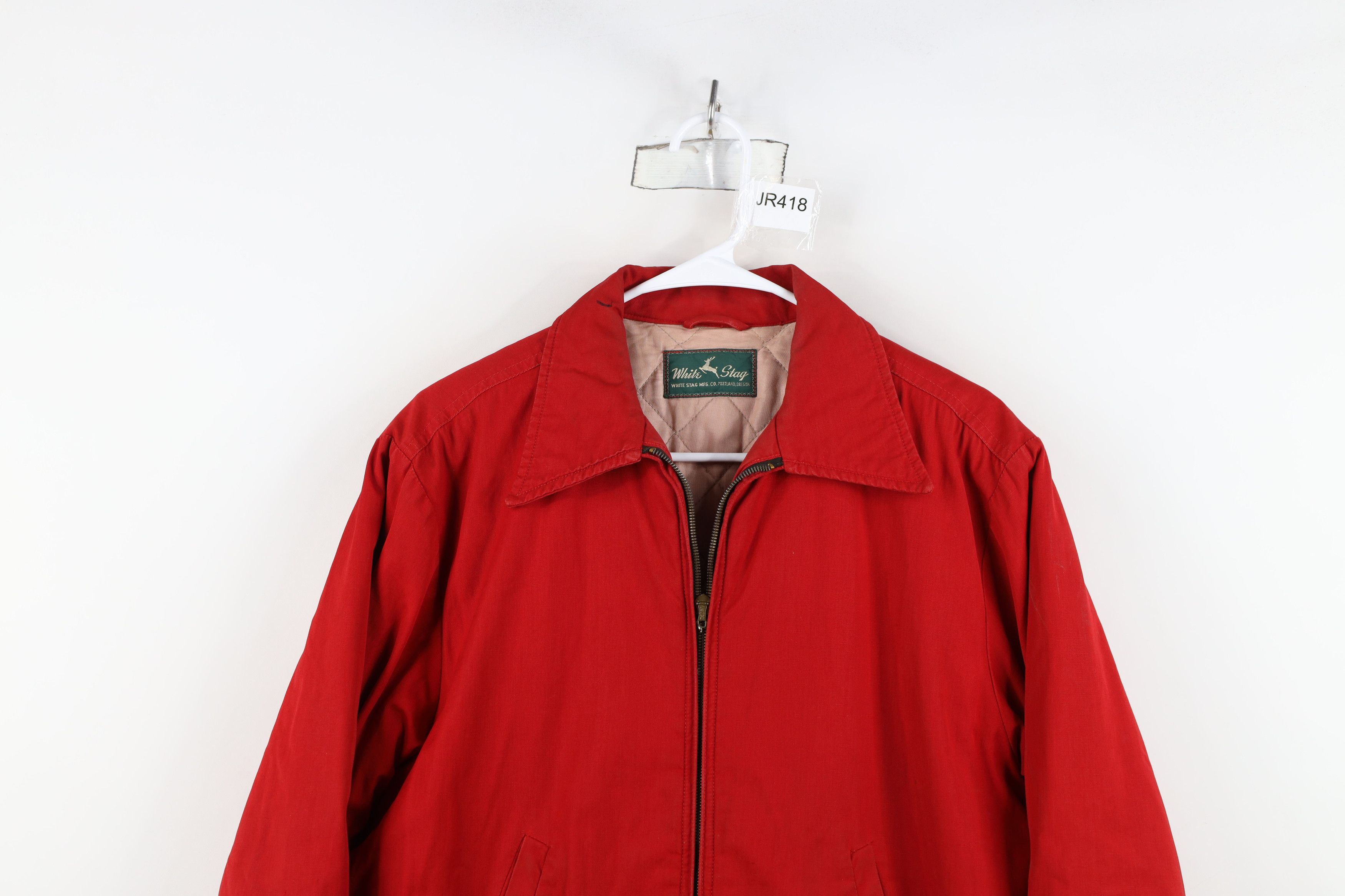 Vintage Vintage 50s 60s Streetwear Quilted Chore Jacket Red USA Size US M / EU 48-50 / 2 - 2 Thumbnail