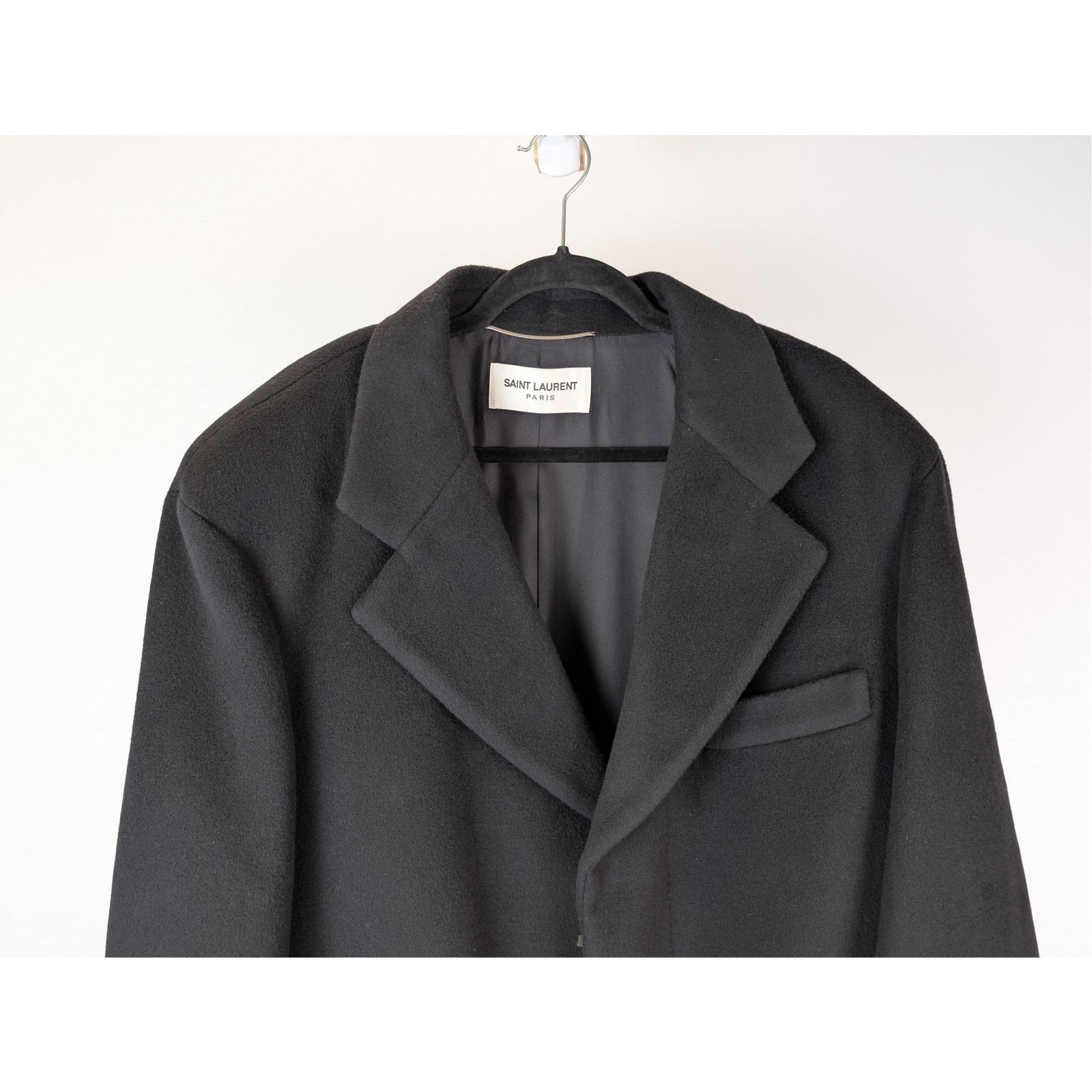 Saint Laurent Paris o1rshd1 Manteau Oversize Brosse oversized brush coat Black Size US M / EU 48-50 / 2 - 2 Thumbnail