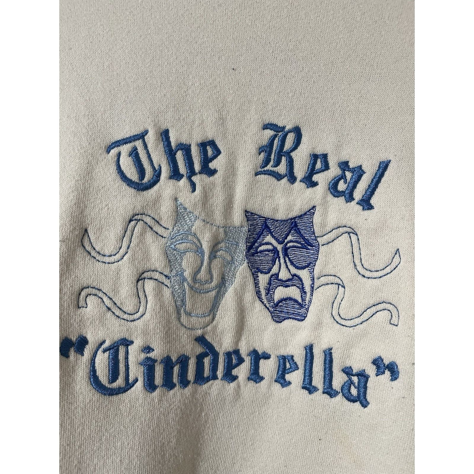 Lee VtgThe Real "Cinderella" Sweatshirt Sz M Comedy Tragedy Mask Size US M / EU 48-50 / 2 - 2 Thumbnail