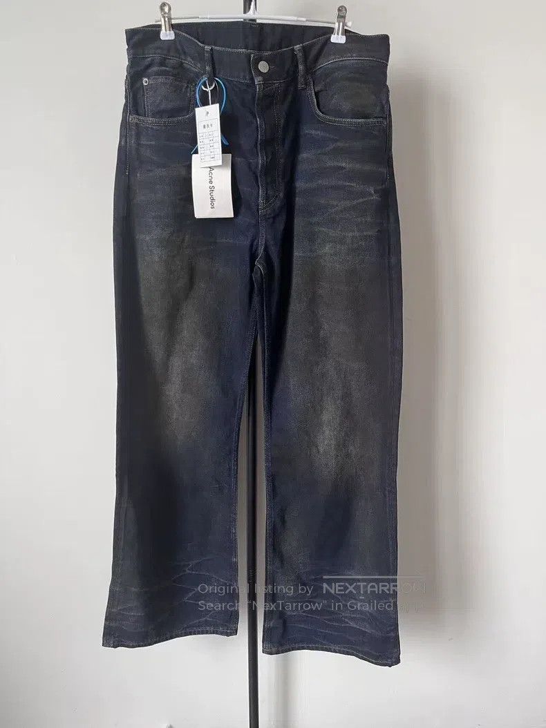 Acne Studios Acne Studios Water Ripple Whiskered Mid-Rise Loose Wide-Le Size US 33 - 1 Thumbnail