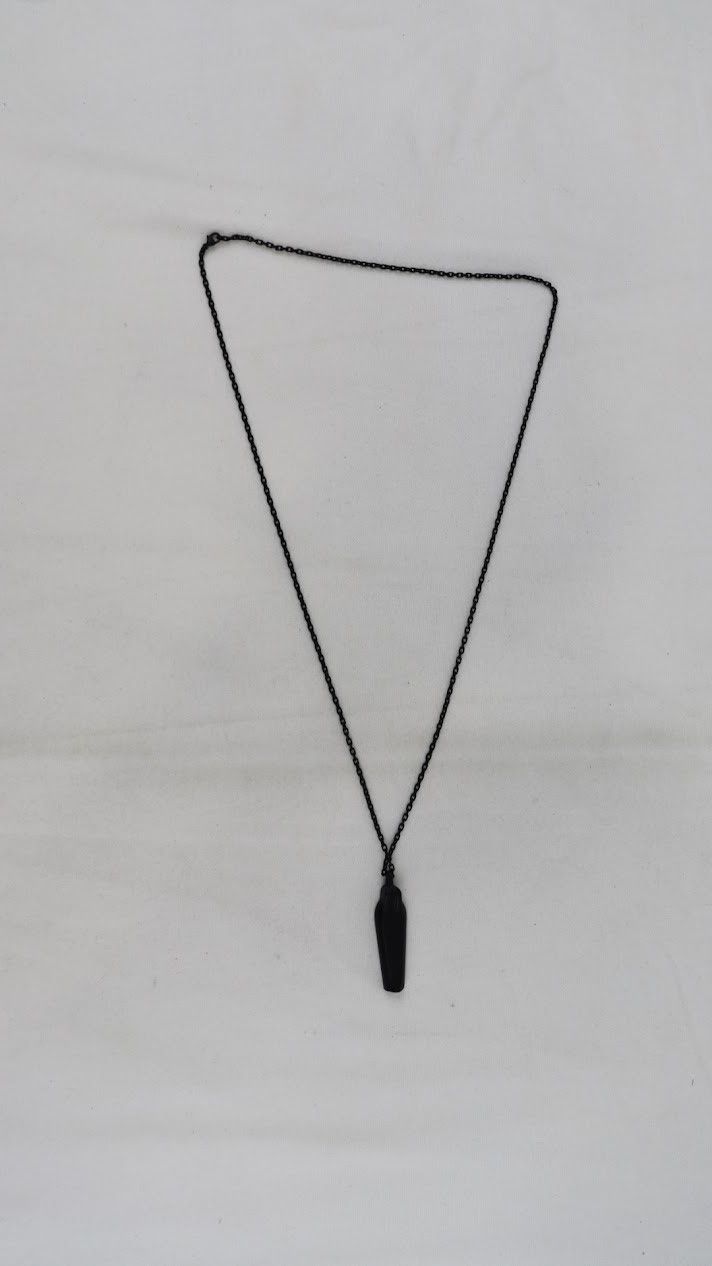 Pre-owned Rick Owens O1rshd1 Size: Os / Sarcophagus Charm Necklace In Black