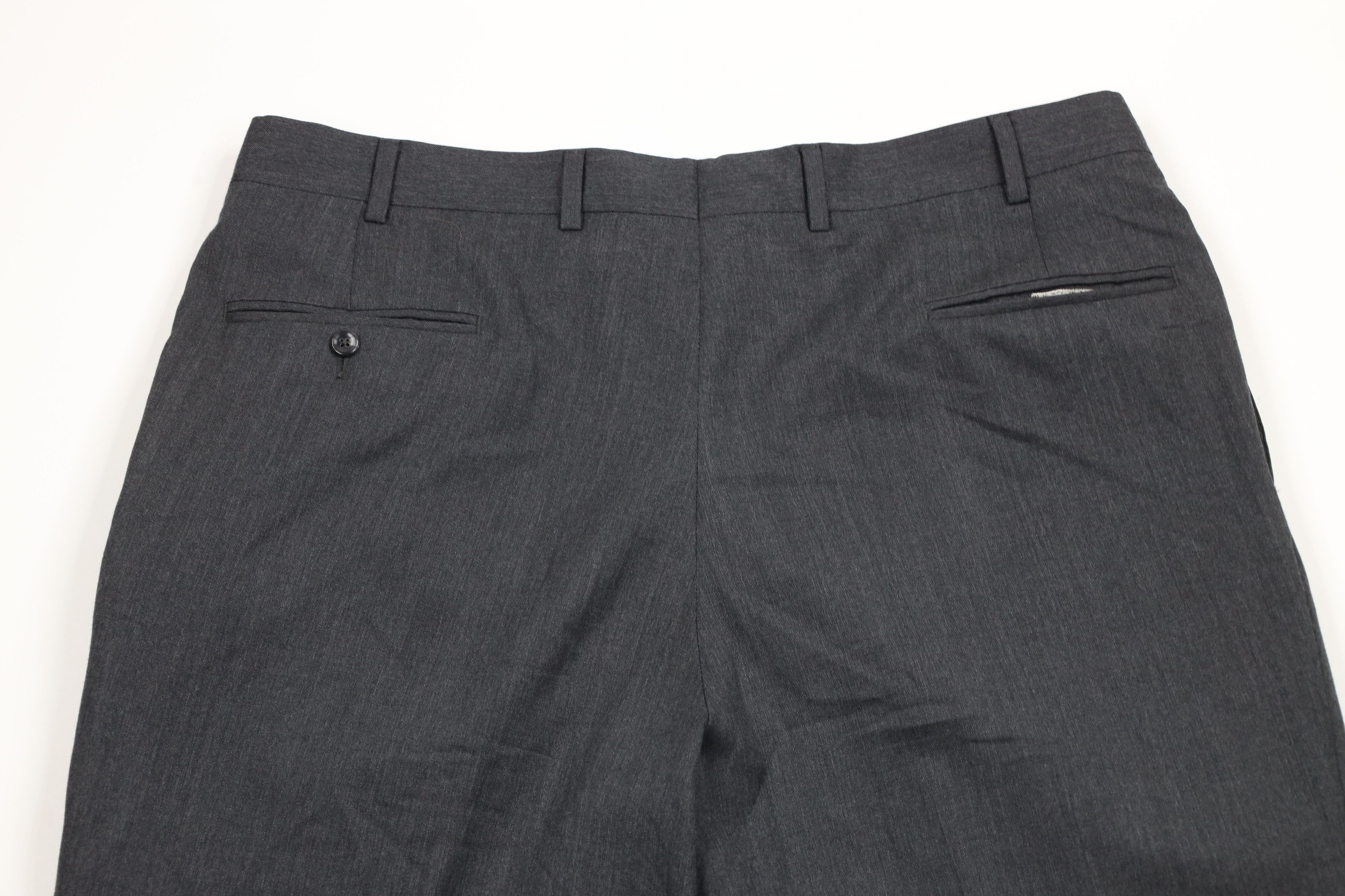 Jos. A. Bank × Vintage Vintage Jos A Bank Cuffed Wool Cashmere Chino Pants Gray Size US 36 / EU 52 - 12 Thumbnail