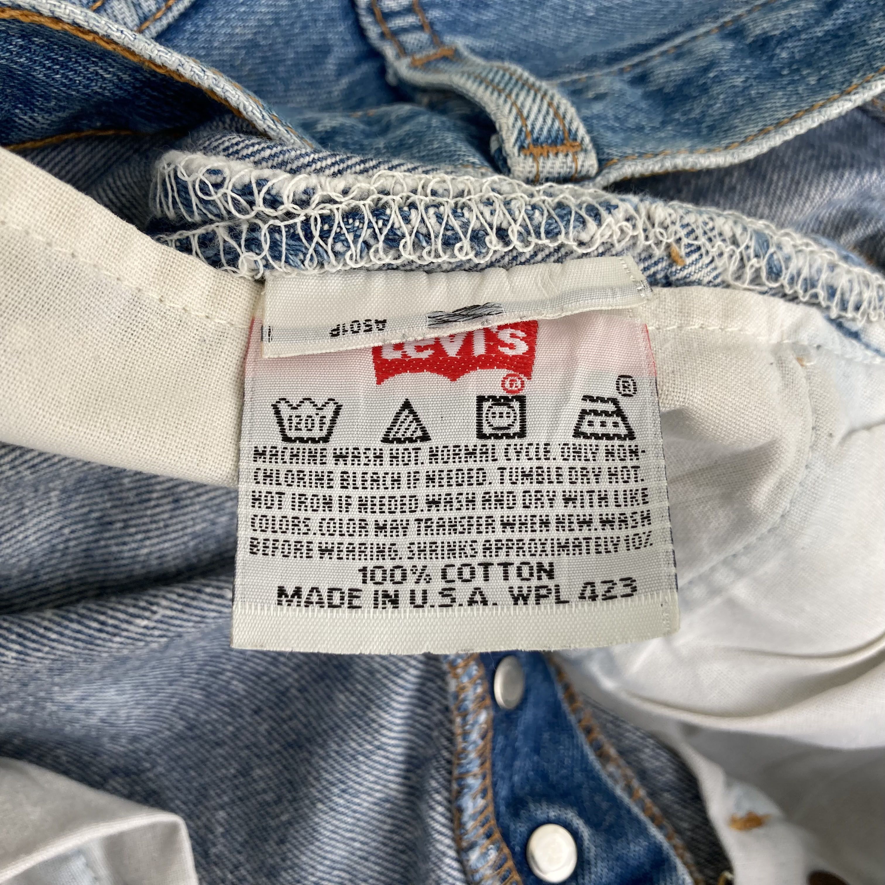 Levi's × Vintage Vtg Levis 501 Distressed Ripped Light Blue Bleach Punk Jeans Size US 31 - 5 Thumbnail